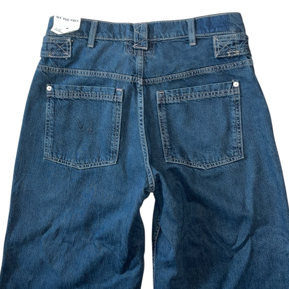 Free People Blue Jay Belted Boyfriend Jeans Baggy size 27 NWT - Picture 7 of 13